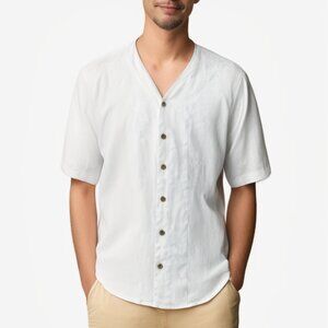 Breathable Short-Sleeved Linen Shirt（Brand New）